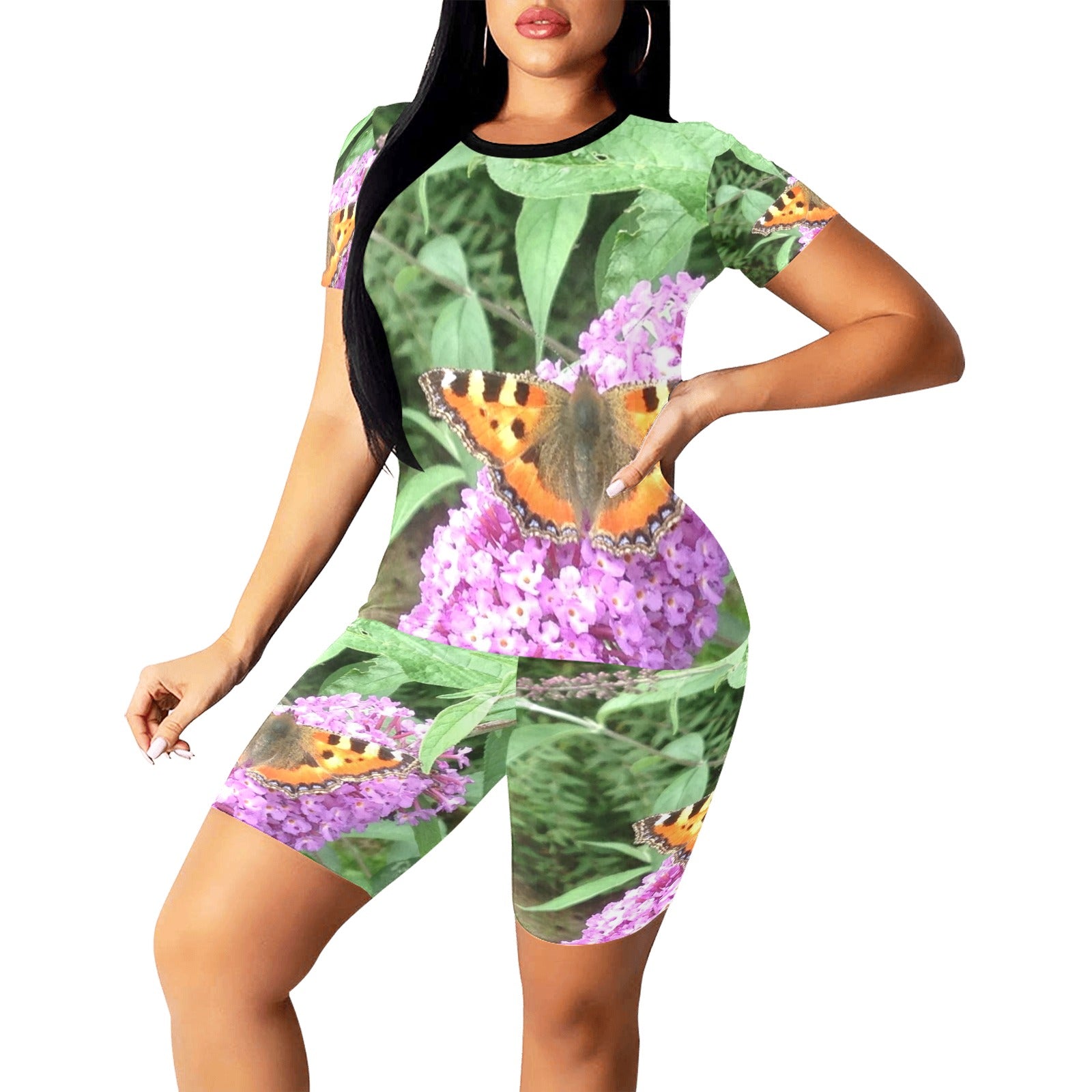 butterfly Women's Short Yoga Set