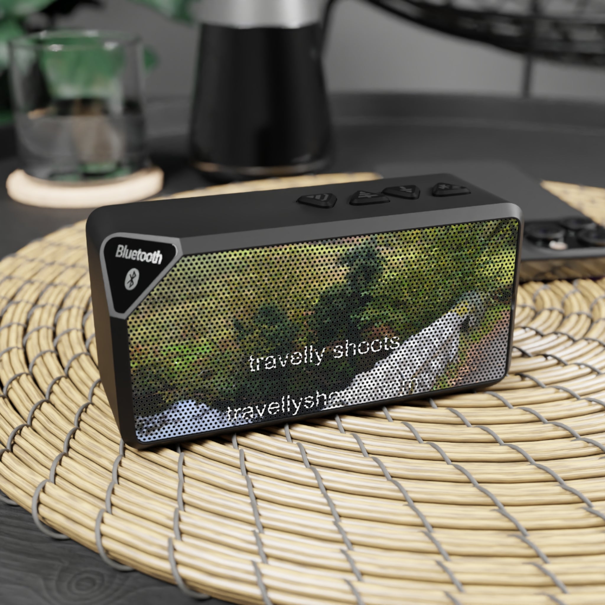 Bluetooth Speaker — Custom Nature Print ("travely shoots")
