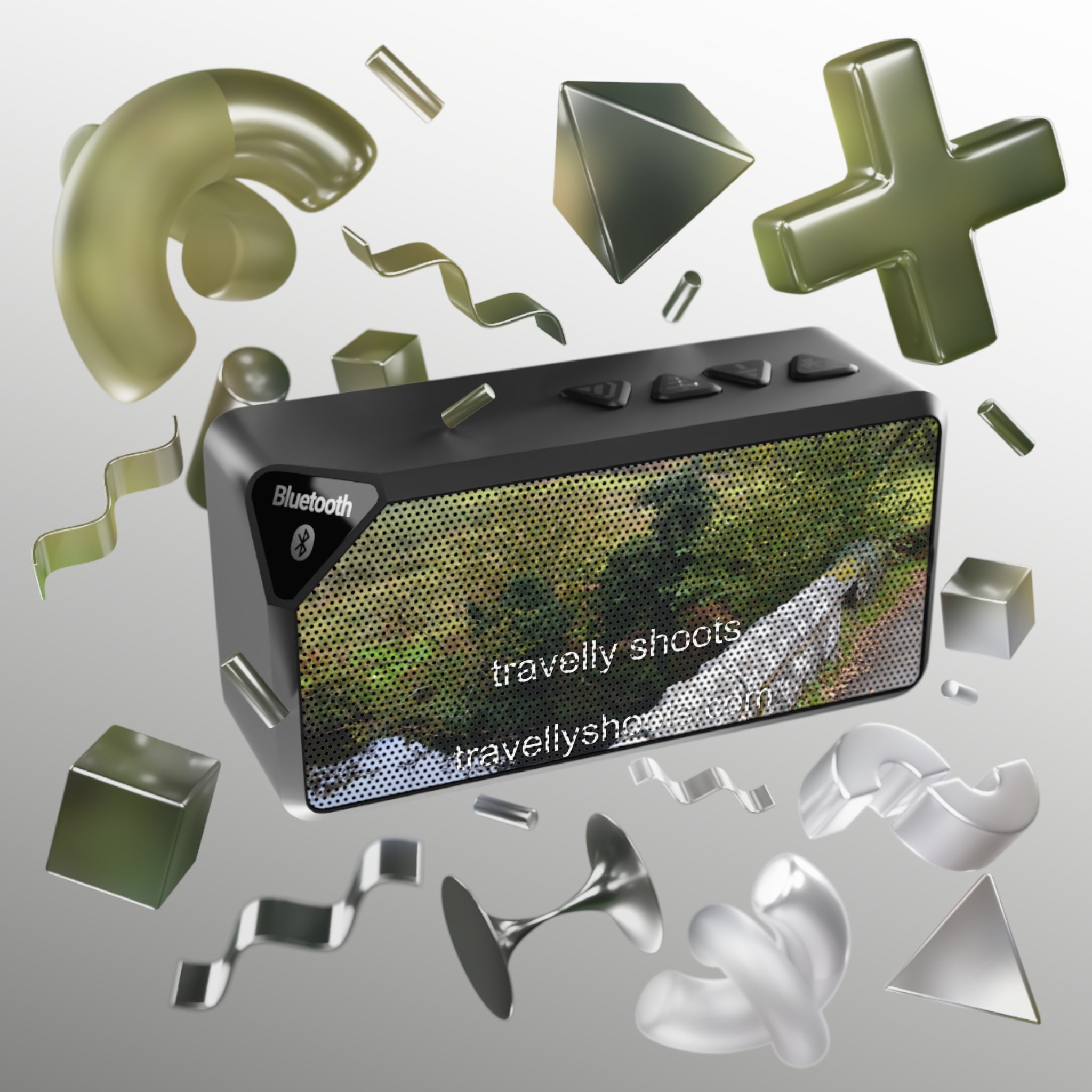 Bluetooth Speaker — Custom Nature Print ("travely shoots")