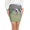horse Elastic Waist Bodycon Skirt