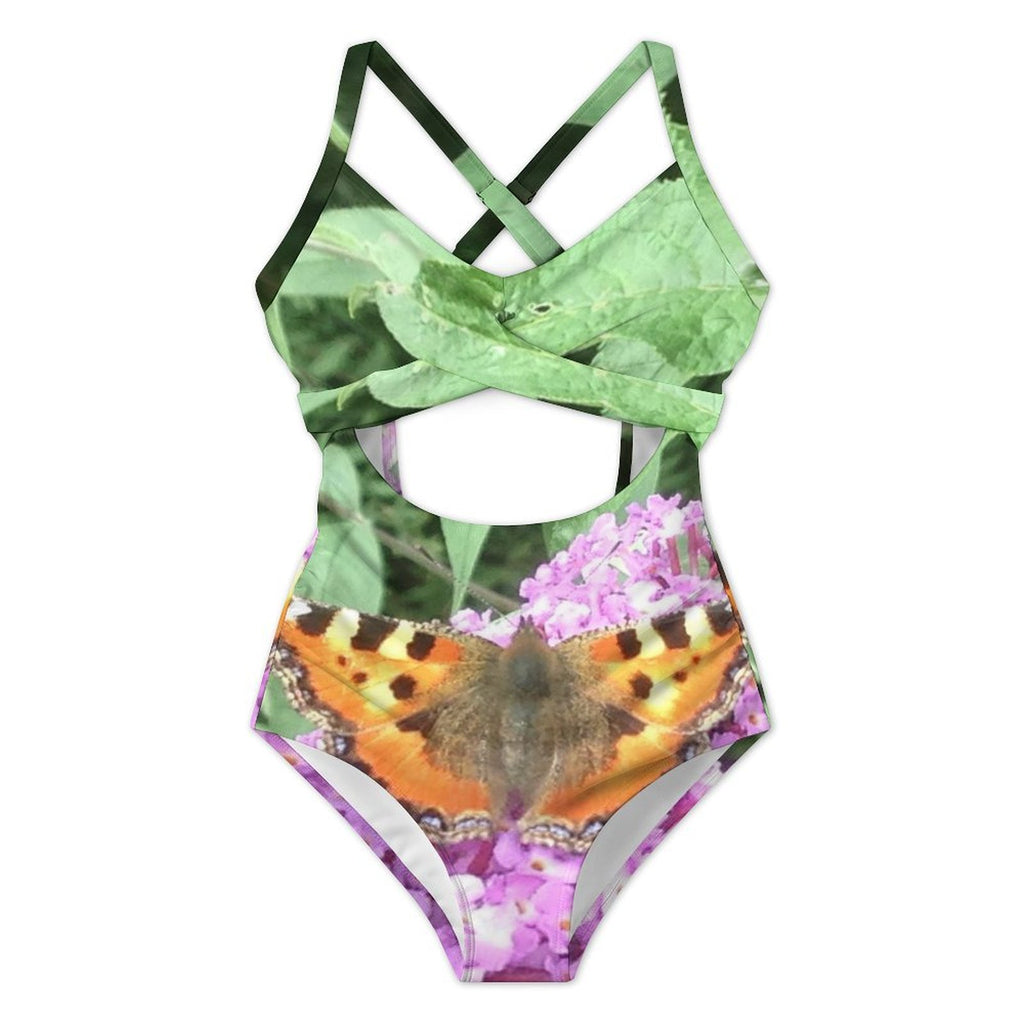 butterfly Women's Twist Front Tie Back Swimsuit