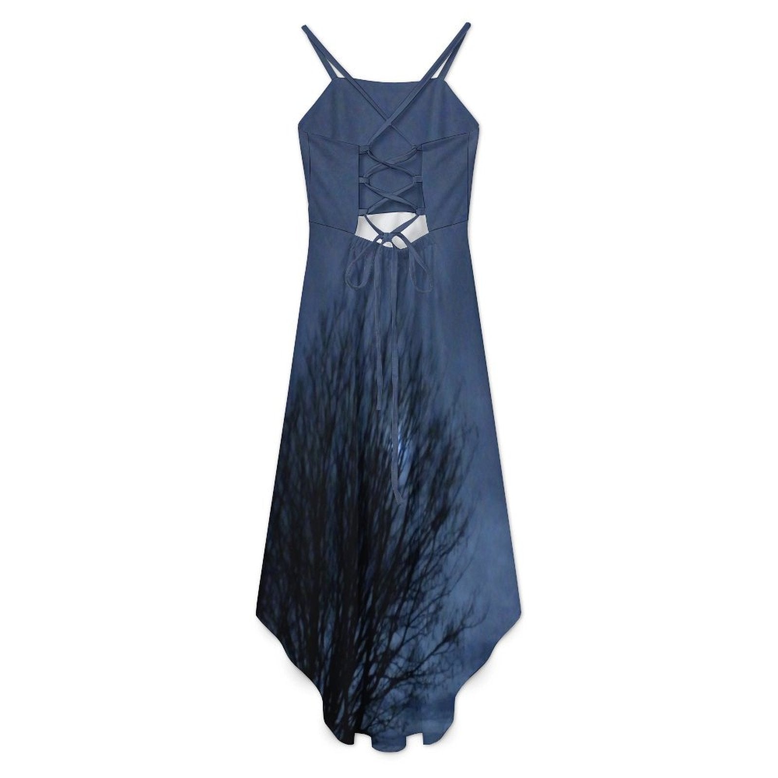 supermoon Women's High-Low Spaghetti Strap Dress