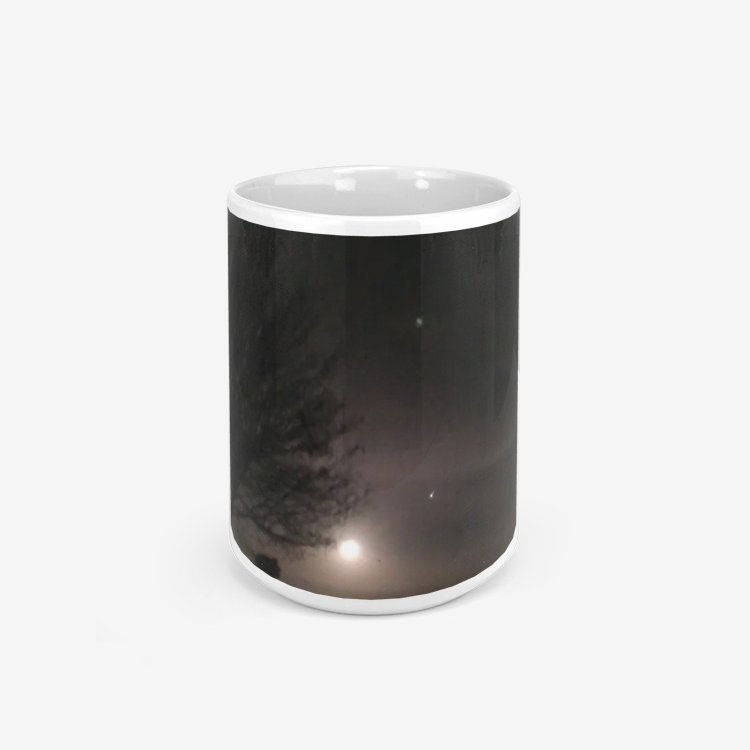 supermoon with stars Classic Glossy Mug