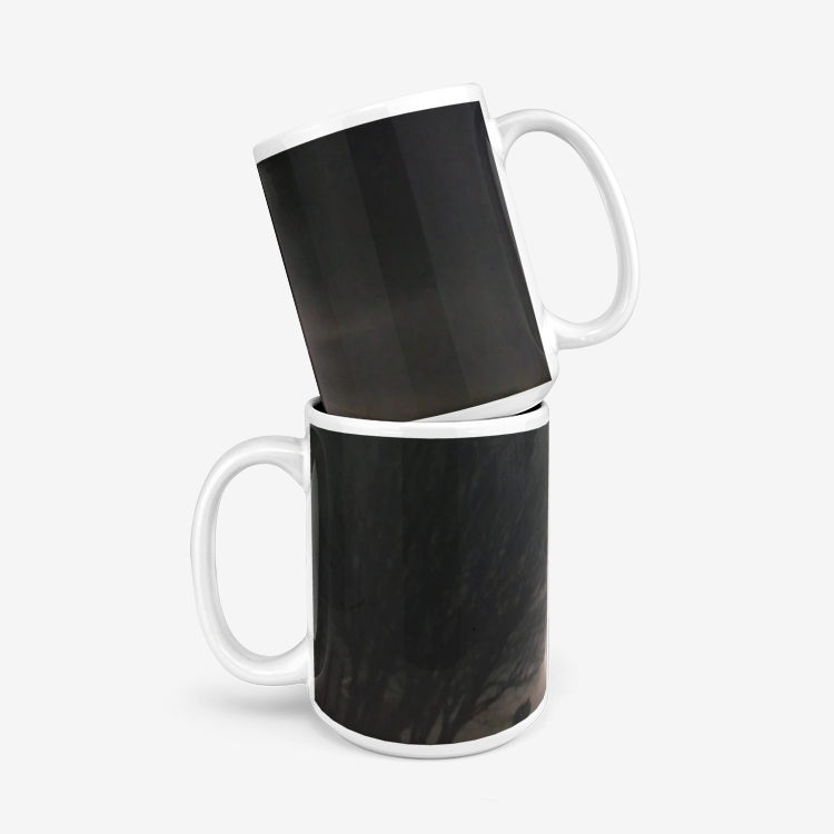 supermoon with stars Classic Glossy Mug