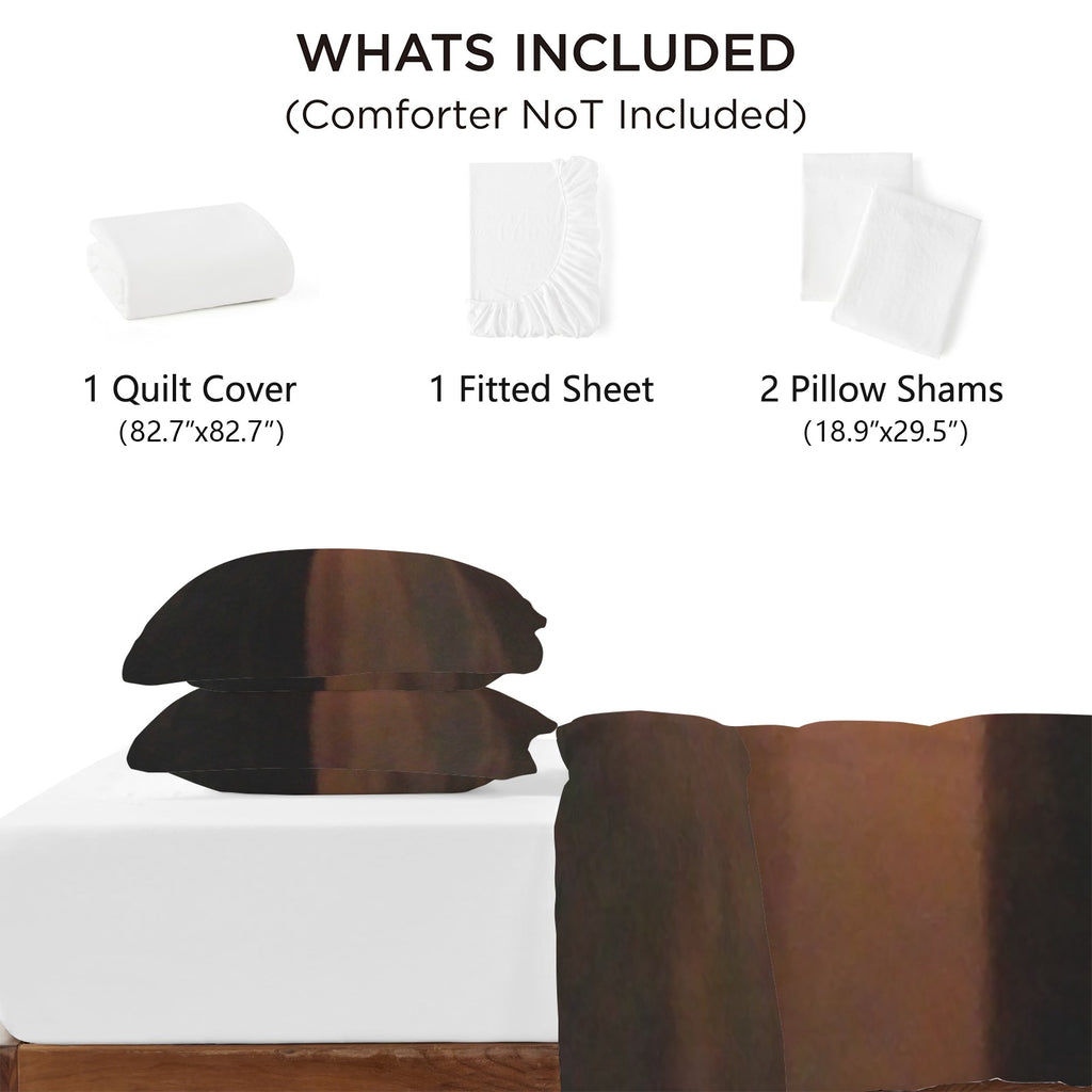 blood moon january 2026 4-Piece Bedding Set with Blank Fitted Sheet 82.7x82.7inch