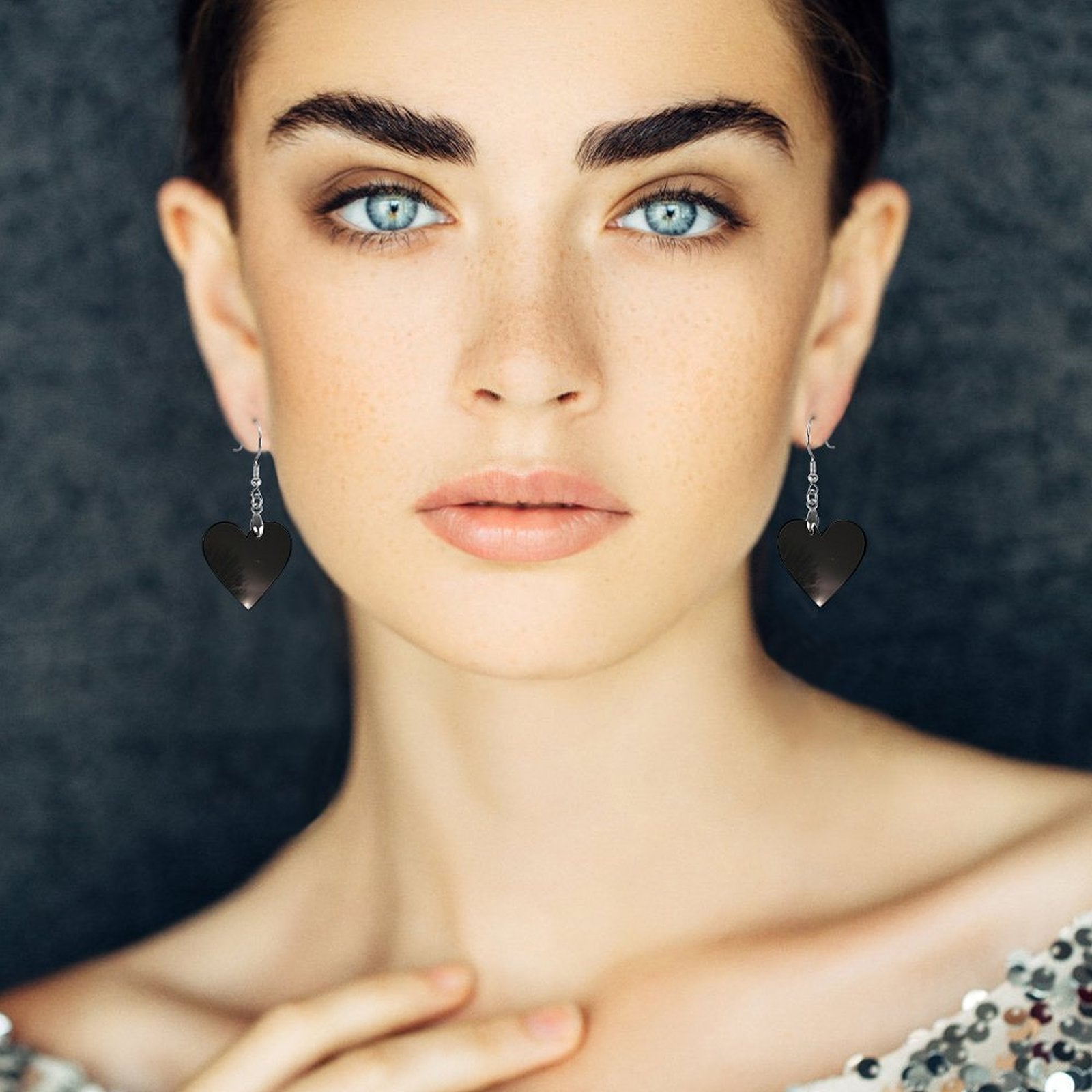 supermoon Wooden earrings pendant Wooden Earrings Pendant (Love Shape)