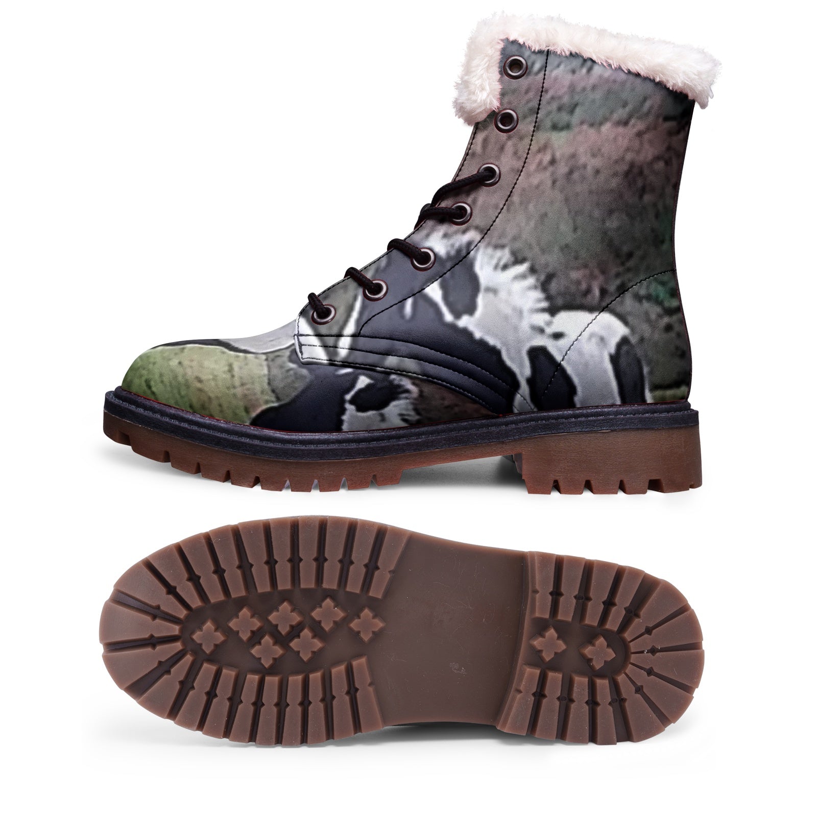 horses Unisex Lace Up Winter Boots Fashion Comfort Chukka Boots