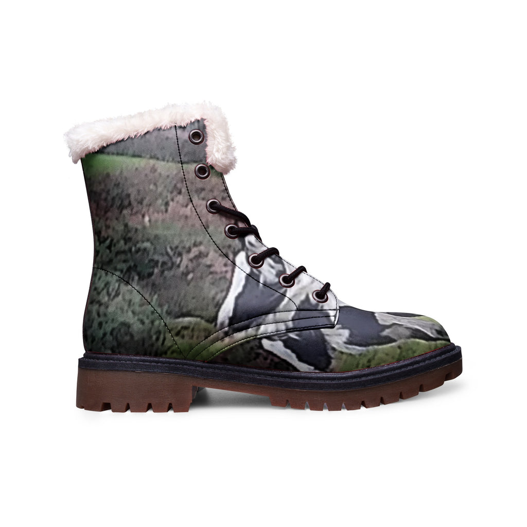 horses Unisex Lace Up Winter Boots Fashion Comfort Chukka Boots