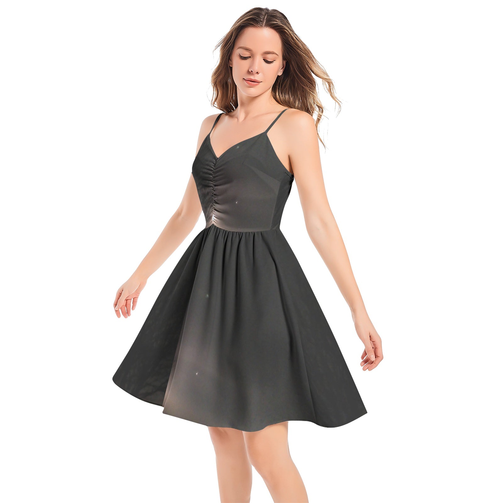 supermoon and star Spaghetti Strap Sleeveless Summer Beach Dress