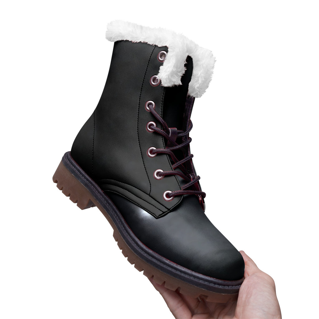 fully moon Unisex Lace Up Winter Boots Fashion Comfort Chukka Boots