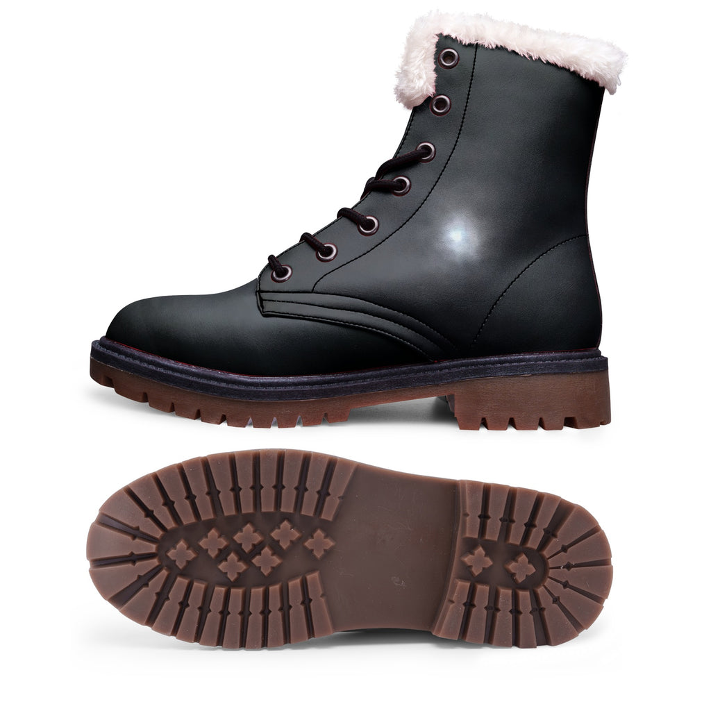 fully moon Unisex Lace Up Winter Boots Fashion Comfort Chukka Boots