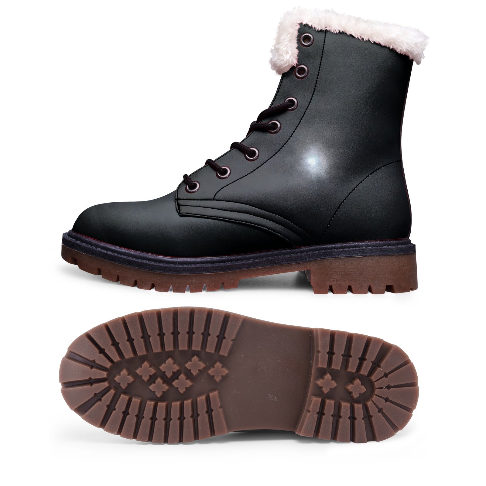 fully moon Unisex Lace Up Winter Boots Fashion Comfort Chukka Boots