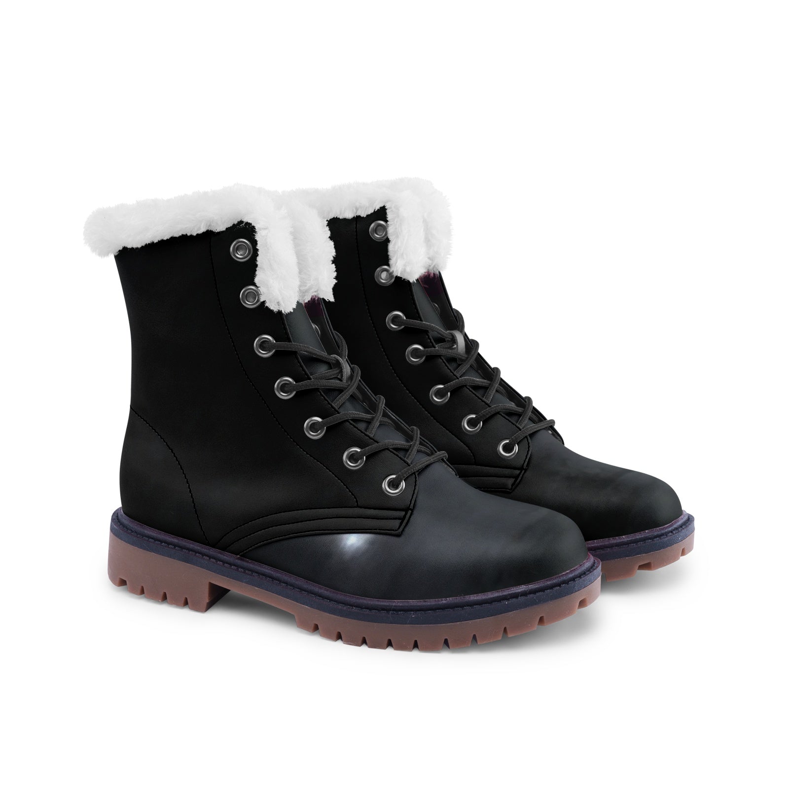 fully moon Unisex Lace Up Winter Boots Fashion Comfort Chukka Boots