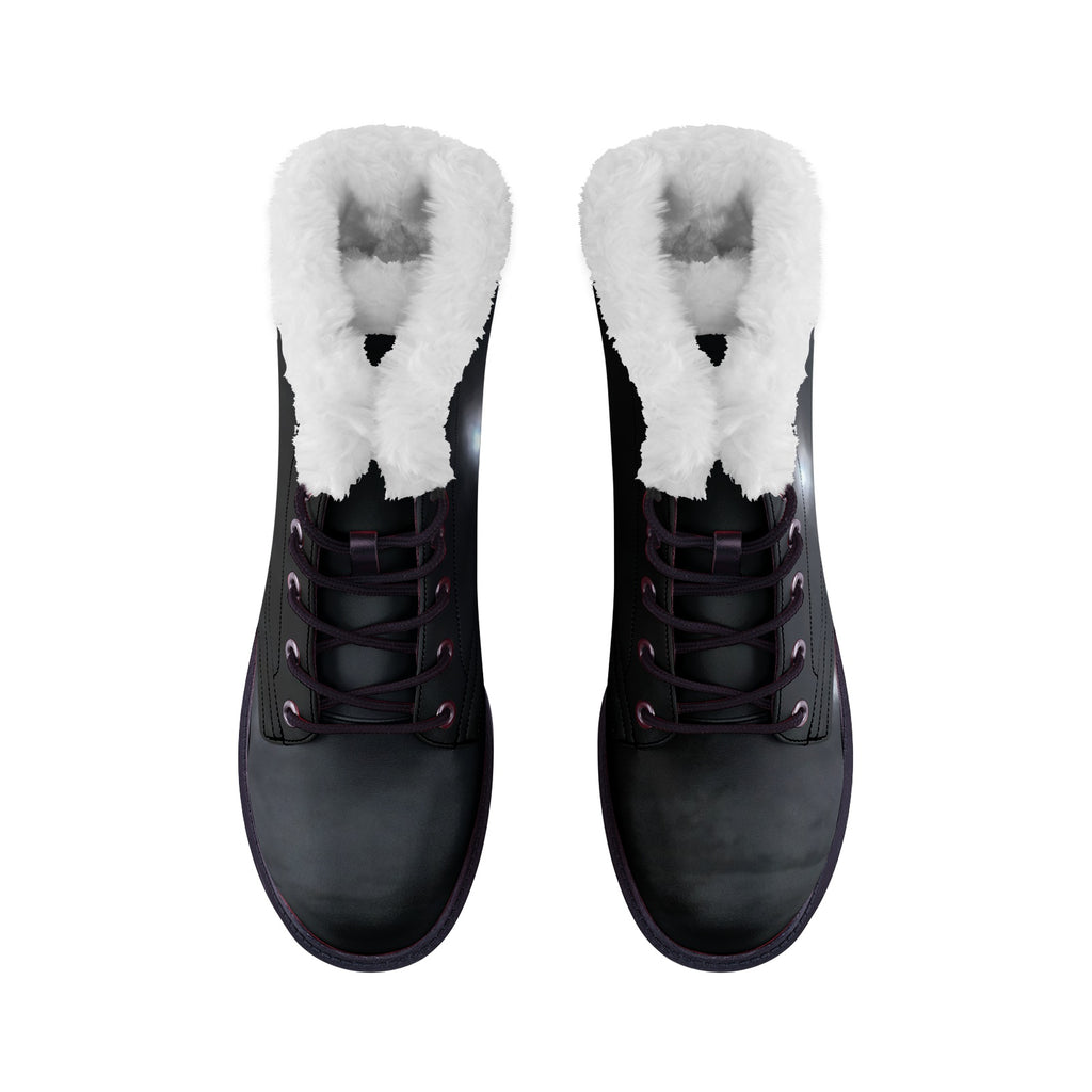 fully moon Unisex Lace Up Winter Boots Fashion Comfort Chukka Boots