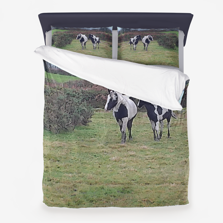 horses Microfiber Duvet Cover set
