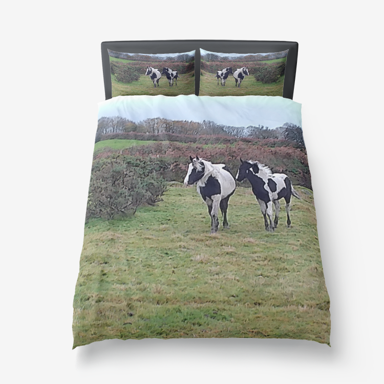 horses Microfiber Duvet Cover set