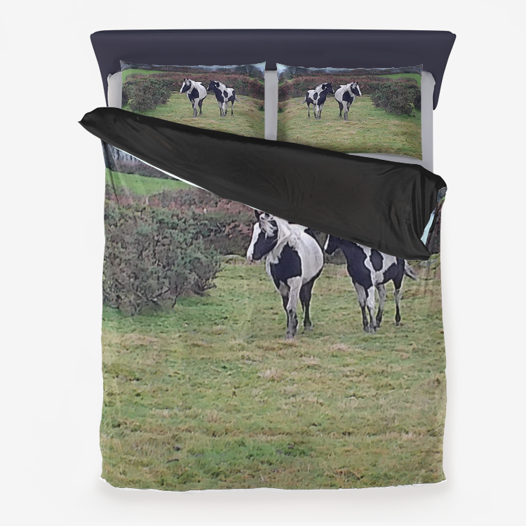 horses Microfiber Duvet Cover set