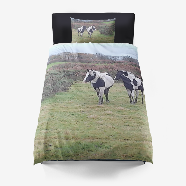 horses Microfiber Duvet Cover set