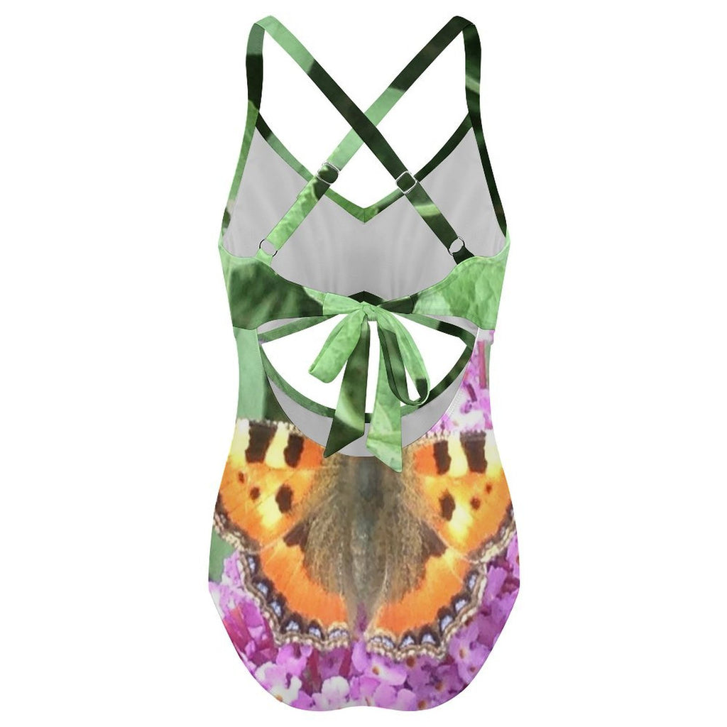 butterfly Women's Twist Front Tie Back Swimsuit