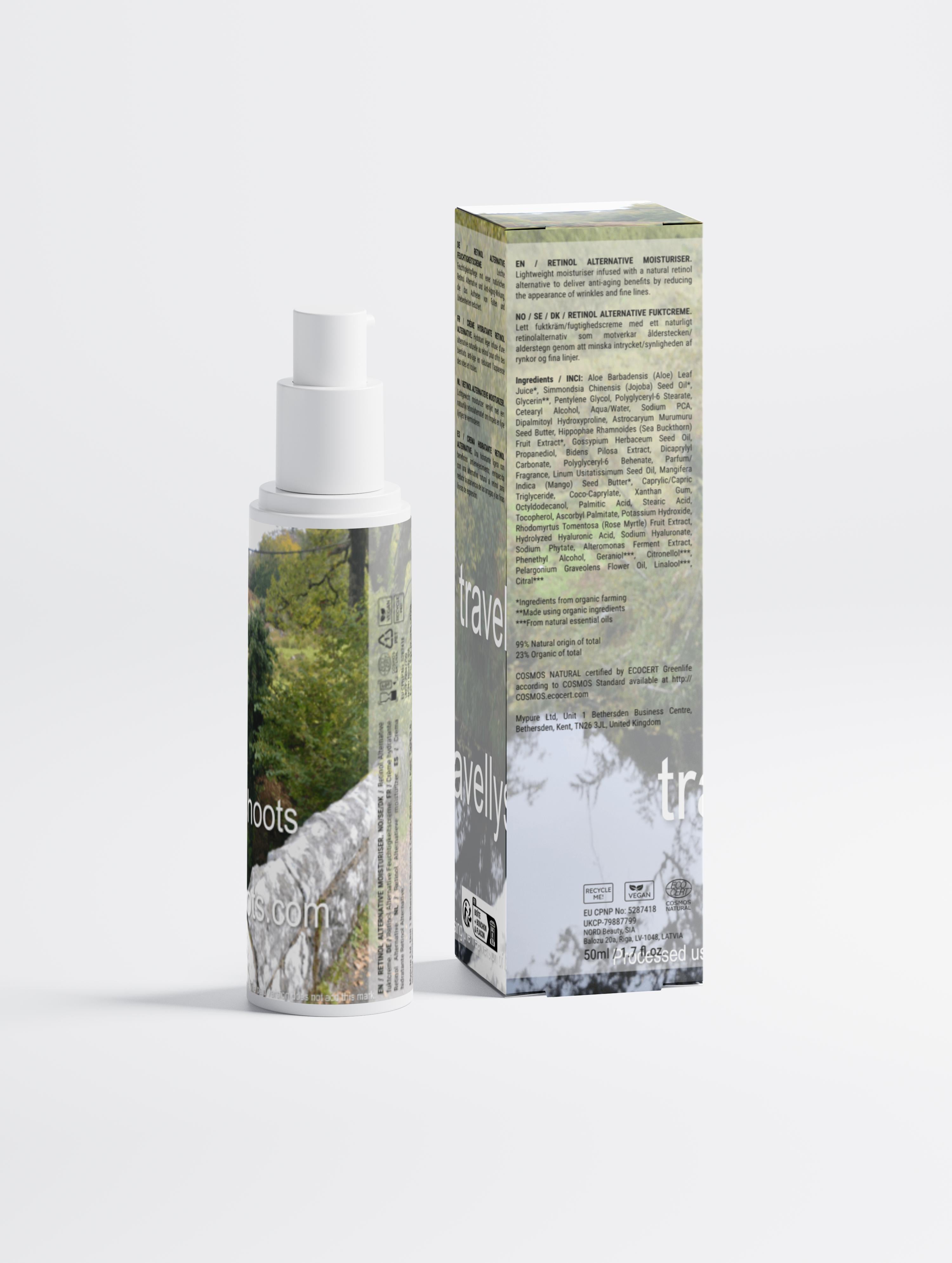 travelly shoots Retinol Alternative Moisturiser